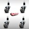 Service Caster 3'' SS Gray Poly Wheel Swivel 1-1/2'' Expanding Stem Caster Set, 4PK SCC-SSEX20S314-PPUB-112-4 - alternate 2